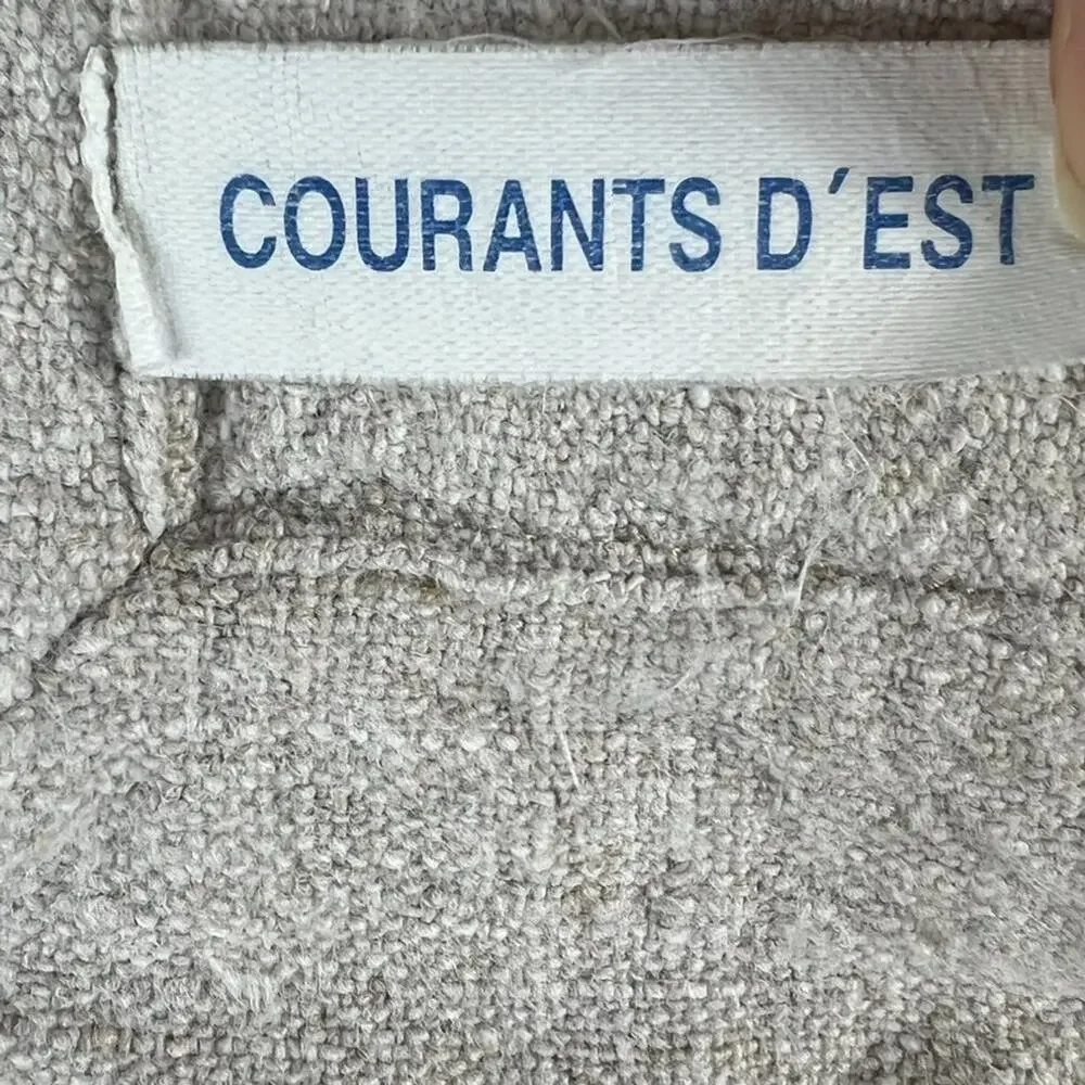 Courants D'est Placemat Set of 6 Beige Linen Blend Viscose Blend 16 x 12.5in